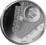 Netherlands 5 Euro Beatrix Manhattan 2009 Proof KM# 284 BEATRIX KONINGIN DER NEDERLANDEN 400 JAAR-NEDERLAND-MANHATTAN-NEW YORK coin obverse Netherlands 5 Euro Beatrix Manhattan 2009 Proof KM# 284 BEATRIX KONINGIN DER NEDERLANDEN 400 JAAR-NEDERLAND-MANHATTAN-NEW YORK coin obverse