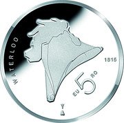 Netherlands 5 Euro 200 years Battle of Waterloo 2015 Proof KM# 365.1 WATERLOO EU 5 RO 1815 coin reverse Netherlands 5 Euro 200 years Battle of Waterloo 2015 Proof KM# 365.1 WATERLOO EU 5 RO 1815 coin reverse