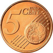 Netherlands 5 Euro Cent Globe 2009 KM# 236 5 EURO CENT LL coin reverse Netherlands 5 Euro Cent Globe 2009 KM# 236 5 EURO CENT LL coin reverse