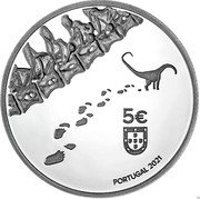 Portugal 5 Euro (Dinheirosaurus Lourinhanensis) 5 € PORTUGAL 2021 coin obverse