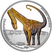 Portugal 5 Euro (Dinheirosaurus Lourinhanensis) JOANA BRUNO - CASA DA MOEDA DINHEIROSAURUS LOURINHANENSIS coin reverse