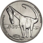 Portugal 5 Euro Dinheirosaurus Lourinhanensis 2021 JOANA BRUNO - CASA DA MOEDA DINHEIROSAURUS LOURINHANENSIS coin reverse