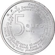 Netherlands 5 Euro EU enlargement 2004 KM# 252 2004 5 EURO coin reverse Netherlands 5 Euro EU enlargement 2004 KM# 252 2004 5 EURO coin reverse
