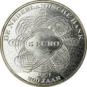 Netherlands 5 Euro Willem-Alexander 200th anniversary of The Dutch Bank 2014 Proof KM# 354 DE NEDERLANDSCHE BANK 5 EURO MJG 200 JAAR coin reverse Netherlands 5 Euro Willem-Alexander 200th anniversary of The Dutch Bank 2014 Proof KM# 354 DE NEDERLANDSCHE BANK 5 EURO MJG 200 JAAR coin reverse