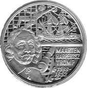 Netherlands 50 Euro 400th year annivarsary Maarten Tromp 1998 ☤ + b&a Prooflike X# 147 MAARTEN HARPERTSZ TROMP 1598 - 1653 coin reverse