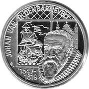 Netherlands 50 Euro (450th Anniversary of Statesman Johan van Oldenbarnevelt) X# 141 JOHAN VAN OLDENBARNEVELD 1547-1619 coin reverse