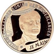 Netherlands 50 Euro Crowning of king Willem Alexander 2013 Proof KM# 342 WILLEM-ALEXANDER KONING DER NEDERLANDEN JE MAIN coin obverse Netherlands 50 Euro Crowning of king Willem Alexander 2013 Proof KM# 342 WILLEM-ALEXANDER KONING DER NEDERLANDEN JE MAIN coin obverse
