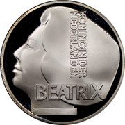 Netherlands 50 Gulden Pattern 1987 KM# PnA154 KONINGIN DER NEDERLANDEN BEATRIX coin obverse Netherlands 50 Gulden Pattern 1987 KM# PnA154 KONINGIN DER NEDERLANDEN BEATRIX coin obverse
