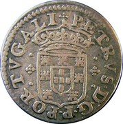 Portugal 50 Reis (Pedro Prince Regent) PETRVS D G P PORTVGLI coin obverse Portugal 50 Reis (Pedro Prince Regent) PETRVS D G P PORTVGLI coin obverse