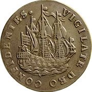 Netherlands 6 Stuivers Scheepjesschelling 1735 KM# 45 VIGILATE DEO CONFIDENTES coin reverse Netherlands 6 Stuivers Scheepjesschelling 1735 KM# 45 VIGILATE DEO CONFIDENTES coin reverse