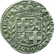 Netherlands 6 Stuivers Scheepjesschelling 1702 KM# 80 MO NO ARG ORDIN TRAJECT 1700 6 S coin obverse Netherlands 6 Stuivers Scheepjesschelling 1702 KM# 80 MO NO ARG ORDIN TRAJECT 1700 6 S coin obverse