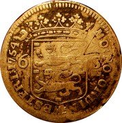 Netherlands 6 Stuivers Scheepjesschelling 1754 KM# 102.3 MO NO ORDIN WEST FRI 1761 coin obverse Netherlands 6 Stuivers Scheepjesschelling 1754 KM# 102.3 MO NO ORDIN WEST FRI 1761 coin obverse