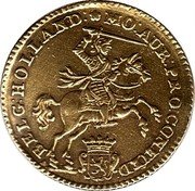 Netherlands 7 Guldens Halve gouden rijder 1750 KM# 96 MO AUR PRO CONFOED - BELG HOLLAND coin obverse Netherlands 7 Guldens Halve gouden rijder 1750 KM# 96 MO AUR PRO CONFOED - BELG HOLLAND coin obverse