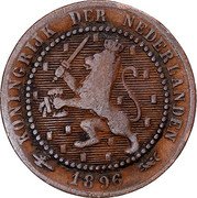 Netherlands Cent Wilhelmina I 1896 Halberd KM# 107.2 KONINGRIJK DER NEDERLANDEN 1898 coin obverse Netherlands Cent Wilhelmina I 1896 Halberd KM# 107.2 KONINGRIJK DER NEDERLANDEN 1898 coin obverse