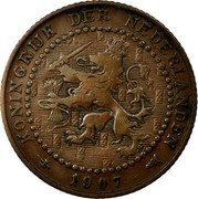 Netherlands Cent Wilhelmina I 1907 KM# 132.1 KONINGRIJK DER NEDERLANDEN 1902 coin obverse Netherlands Cent Wilhelmina I 1907 KM# 132.1 KONINGRIJK DER NEDERLANDEN 1902 coin obverse