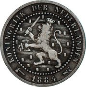 Netherlands Cent William III 1884 Broadaxe KM# 107.1 KONINGRIJK DER NEDERLANDEN 1878 coin obverse Netherlands Cent William III 1884 Broadaxe KM# 107.1 KONINGRIJK DER NEDERLANDEN 1878 coin obverse