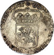 Netherlands Ducat 1721 Rosette KM# 86 Utrecht Province Standard Coinage CONCORDIA RES PARVAE CRESCUNT 17 11 coin reverse Netherlands Ducat 1721 Rosette KM# 86 Utrecht Province Standard Coinage CONCORDIA RES PARVAE CRESCUNT 17 11 coin reverse