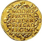 Netherlands Ducat Standing Knight with Bundle of Arrows 1743 KM# 78 MO ORD PROVIN FOEDER BELG AD LEG IMP coin reverse Netherlands Ducat Standing Knight with Bundle of Arrows 1743 KM# 78 MO ORD PROVIN FOEDER BELG AD LEG IMP coin reverse