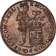 Netherlands Ducat Piedfort 1748 Piefort KM# 52.2 MO NO ARG PRO CON FOE BELG COM ZEEL coin obverse Netherlands Ducat Piedfort 1748 Piefort KM# 52.2 MO NO ARG PRO CON FOE BELG COM ZEEL coin obverse