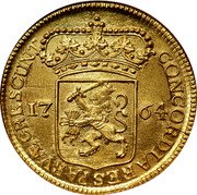 Netherlands Ducat 1764 KM# 52.1a Zeelandia Province Standard Coinage coin reverse Netherlands Ducat 1764 KM# 52.1a Zeelandia Province Standard Coinage coin reverse
