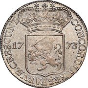 Netherlands Ducat 1773 KM# 52.4 Zeelandia Province Standard Coinage CONCORDIA RES PARVÓ” CRESCUNT 17 73 coin reverse Netherlands Ducat 1773 KM# 52.4 Zeelandia Province Standard Coinage CONCORDIA RES PARVÓ” CRESCUNT 17 73 coin reverse