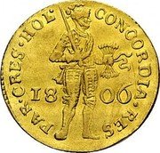 Netherlands Ducat Louis Napoleon 1806 KM# 26.2 CONCORDIA RES PAR CRES TRA coin obverse Netherlands Ducat Louis Napoleon 1806 KM# 26.2 CONCORDIA RES PAR CRES TRA coin obverse