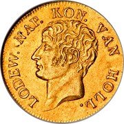 Netherlands Ducat Louis Napoleon 1809 KM# 38 LODEW. NAP. KON. VAN HOLL. coin obverse Netherlands Ducat Louis Napoleon 1809 KM# 38 LODEW. NAP. KON. VAN HOLL. coin obverse