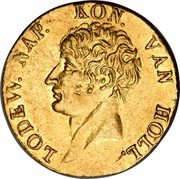 Netherlands Ducat Louis Napoleon 1809 KM# 35 LODEW. NAP. KON VAN HOLL. coin obverse Netherlands Ducat Louis Napoleon 1809 KM# 35 LODEW. NAP. KON VAN HOLL. coin obverse