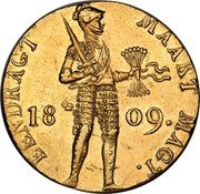 Netherlands Ducat Louis Napoleon 1809 KM# 35 EENDRAGT - MAAKT MAGT. 18 09. coin reverse Netherlands Ducat Louis Napoleon 1809 KM# 35 EENDRAGT - MAAKT MAGT. 18 09. coin reverse