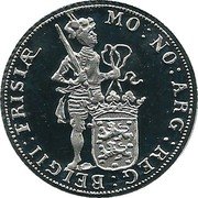 Netherlands Ducat Seven Provinces - Friesland 1998 B Proof KM# 226 MO NO ARG REG BELGII FRISIAE coin reverse