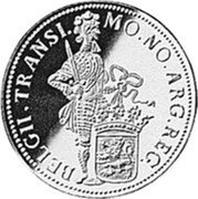 Netherlands Ducat Seven Provinces - Overijssel 2000 B Proof KM# 232 MO NO ARG REG BELGII TRANSI coin reverse