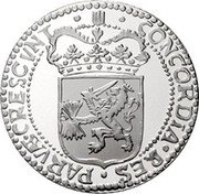 Netherlands Ducat Seven Provinces 2003 Proof KM# 257 CONCORDIA RES PARVAE CRESCVNT coin obverse