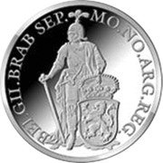 Netherlands Ducat Twelve Provinces - Northern Brabant 2008 Proof KM# 295 BELGII.BRAB SEP. MO.NO.ARG.REG. coin reverse