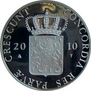 Netherlands Ducat Twelve Provinces - Gelderland 2010 Proof KM# 288 CRESCUNT CONCORDIA RES PARVAE 2010 coin obverse Netherlands Ducat Twelve Provinces - Gelderland 2010 Proof KM# 288 CRESCUNT CONCORDIA RES PARVAE 2010 coin obverse