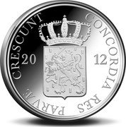 Netherlands Ducat Twelve Provinces - Friesland 2012 Proof KM# 320 CONCORDIA RES PARVAE CRESCUNT 2012 coin obverse Netherlands Ducat Twelve Provinces - Friesland 2012 Proof KM# 320 CONCORDIA RES PARVAE CRESCUNT 2012 coin obverse