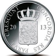 Netherlands Ducat Twelve Provinces - Overijssel 2013 Proof KM# 331 CONCORDIA RES PARVAE CRESCUNT 2013 coin obverse Netherlands Ducat Twelve Provinces - Overijssel 2013 Proof KM# 331 CONCORDIA RES PARVAE CRESCUNT 2013 coin obverse