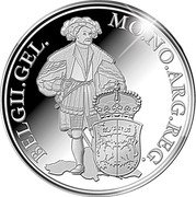 Netherlands Ducat Willem-Alexander Gelderland 2016 Proof KM# 376 CONCORDIA RES PARVAE CRESCUNT 2016 coin obverse