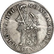 Netherlands Ducat Armored Knight 1762 KM# 52.3 MO NO ARG PRO CONFŒ BELG CO HOL coin obverse Netherlands Ducat Armored Knight 1762 KM# 52.3 MO NO ARG PRO CONFŒ BELG CO HOL coin obverse