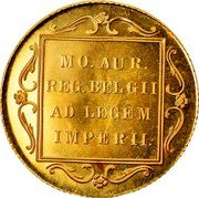 Netherlands Ducat Juliana 1985 Proof KM# 190.1 MO. AUR. REG. BELGII AD LEGEM IMPERII. coin reverse Netherlands Ducat Juliana 1985 Proof KM# 190.1 MO. AUR. REG. BELGII AD LEGEM IMPERII. coin reverse