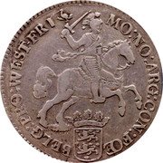 Netherlands Ducaton West Friesland Province 1713 Crane KM# 107.2 MO NO ARG CON FOE BELG PRO WEST FRI coin obverse Netherlands Ducaton West Friesland Province 1713 Crane KM# 107.2 MO NO ARG CON FOE BELG PRO WEST FRI coin obverse