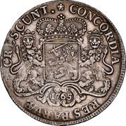 Netherlands Ducaton Armored knight on Horse Holland Province 1765 KM# 90.2 CONCORDIA RES PARVAE CRESCUNT 1765 coin reverse Netherlands Ducaton Armored knight on Horse Holland Province 1765 KM# 90.2 CONCORDIA RES PARVAE CRESCUNT 1765 coin reverse