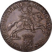 Netherlands Ducaton 1768 KM# 92.1 Utrecht Province Standard Coinage MO NO ARG CON FOE BELG PRO TRAI coin obverse Netherlands Ducaton 1768 KM# 92.1 Utrecht Province Standard Coinage MO NO ARG CON FOE BELG PRO TRAI coin obverse