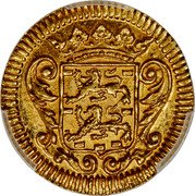 Netherlands Duit Friesland Province 1702 KM# 80b coin obverse Netherlands Duit Friesland Province 1702 KM# 80b coin obverse