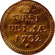 Netherlands Duit 1702 KM# 125b West Friesland Province Standard Coinage coin reverse Netherlands Duit 1702 KM# 125b West Friesland Province Standard Coinage coin reverse