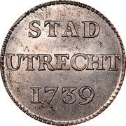 Netherlands Duit 1739 KM# 91a Utrecht Province Standard Coinage STAD UTRECHT 1739 coin reverse Netherlands Duit 1739 KM# 91a Utrecht Province Standard Coinage STAD UTRECHT 1739 coin reverse