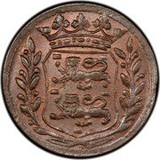 Netherlands Duit Turnip West Friesland 1739 Turnip KM# A100 coin obverse Netherlands Duit Turnip West Friesland 1739 Turnip KM# A100 coin obverse