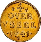 Netherlands Duit 1741 KM# 90b Overijssel Province Standard Coinage VIGILATE ET ORATE coin reverse