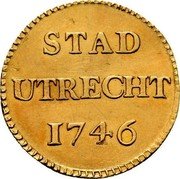 Netherlands Duit Utrecht Province Coin 1746 KM# 91b STAD UTRECHT 1739 coin reverse Netherlands Duit Utrecht Province Coin 1746 KM# 91b STAD UTRECHT 1739 coin reverse