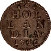 Netherlands Duit 1746 KM# 80a Holland Province Standard Coinage HOL LAN DIA 1757 coin reverse Netherlands Duit 1746 KM# 80a Holland Province Standard Coinage HOL LAN DIA 1757 coin reverse