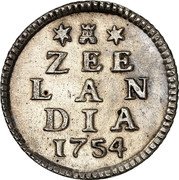 Netherlands Duit 1754 KM# 81a Zeelandia Province Standard Coinage ZEE LAN DIA 1741 coin reverse Netherlands Duit 1754 KM# 81a Zeelandia Province Standard Coinage ZEE LAN DIA 1741 coin reverse